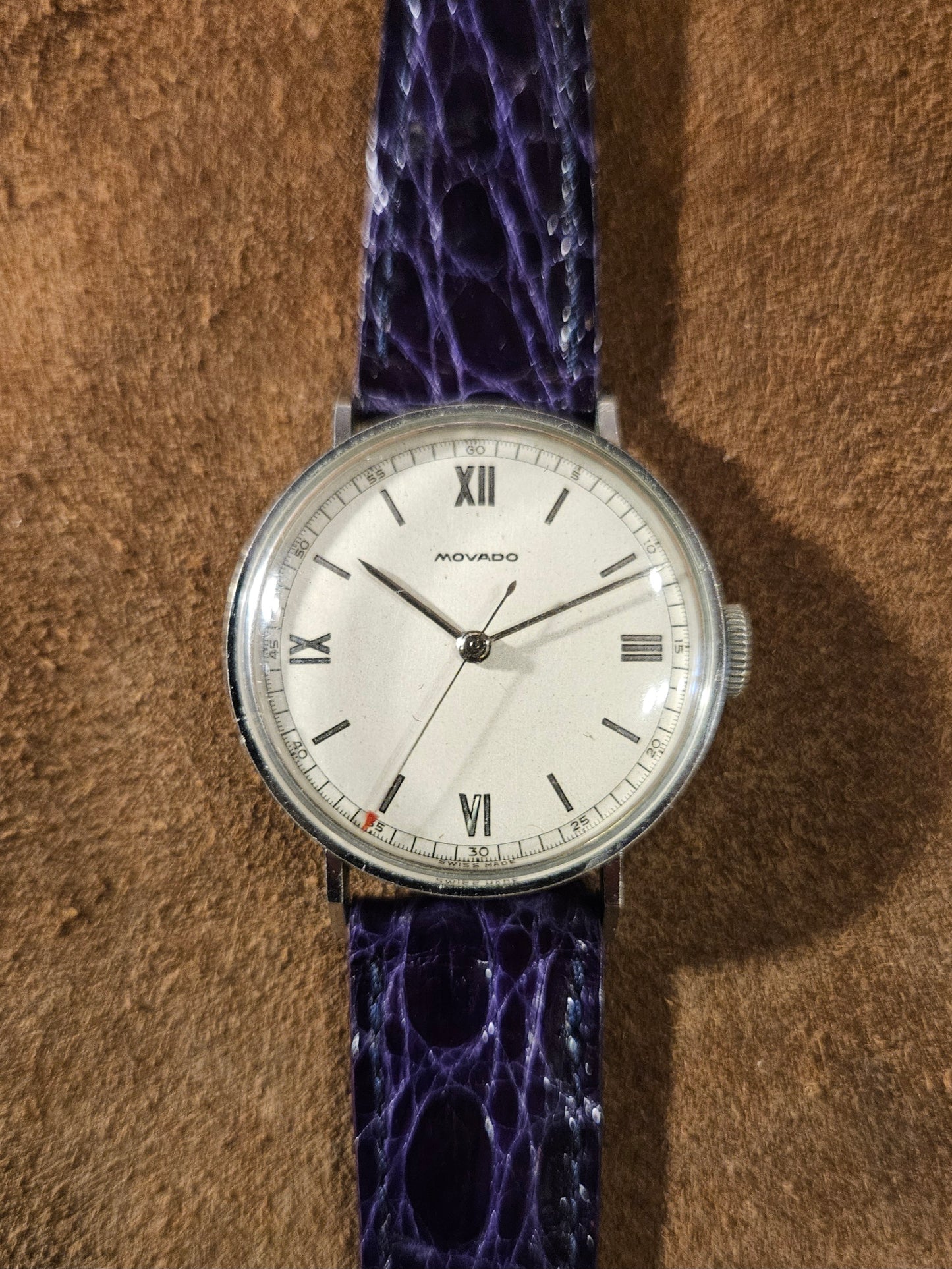 Movado SIlver Leaf Markers watch from the 1940's