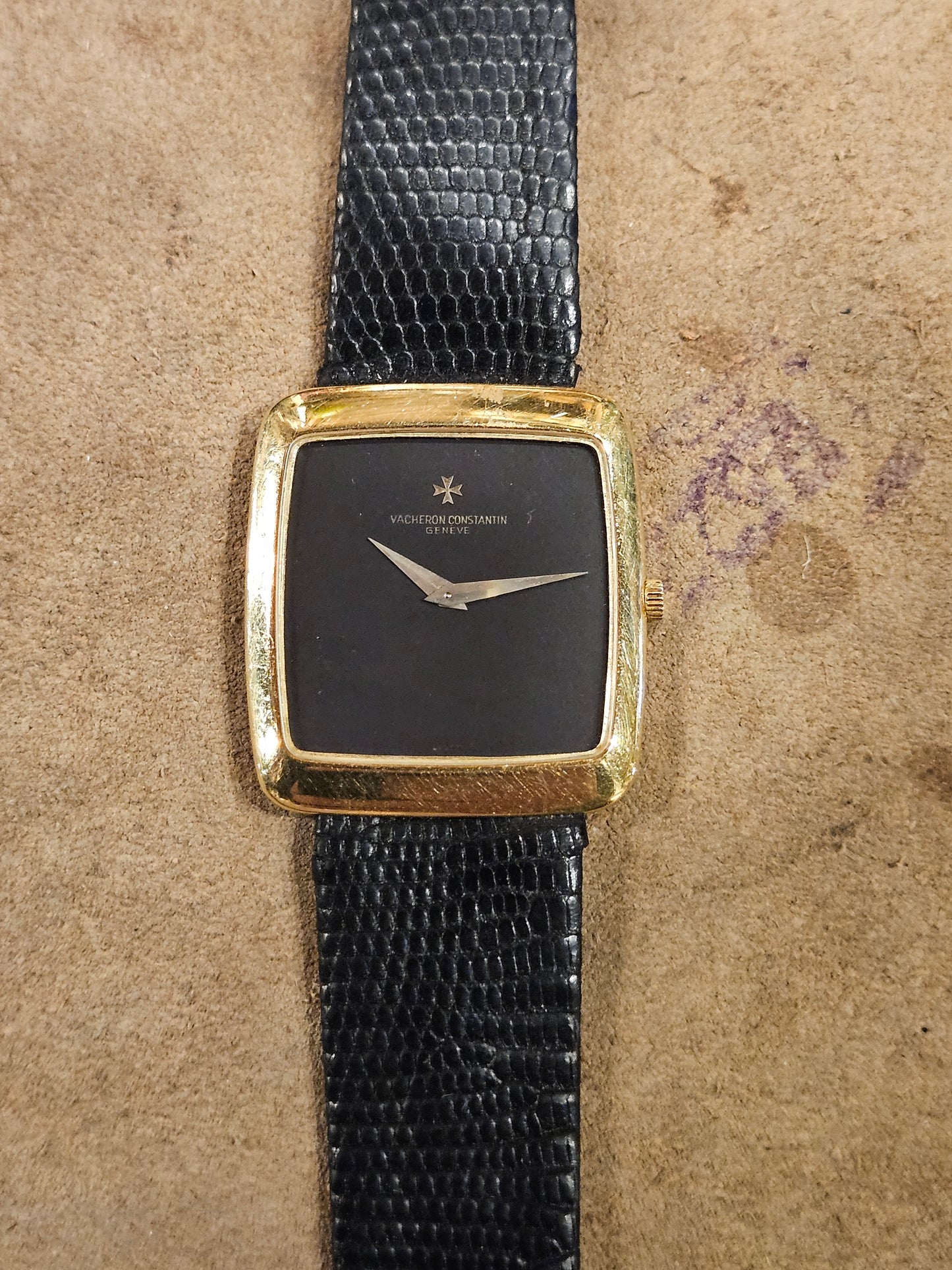 Vacheron Constantin 18kt Rectangular Cushion shaped watch from the 1980s