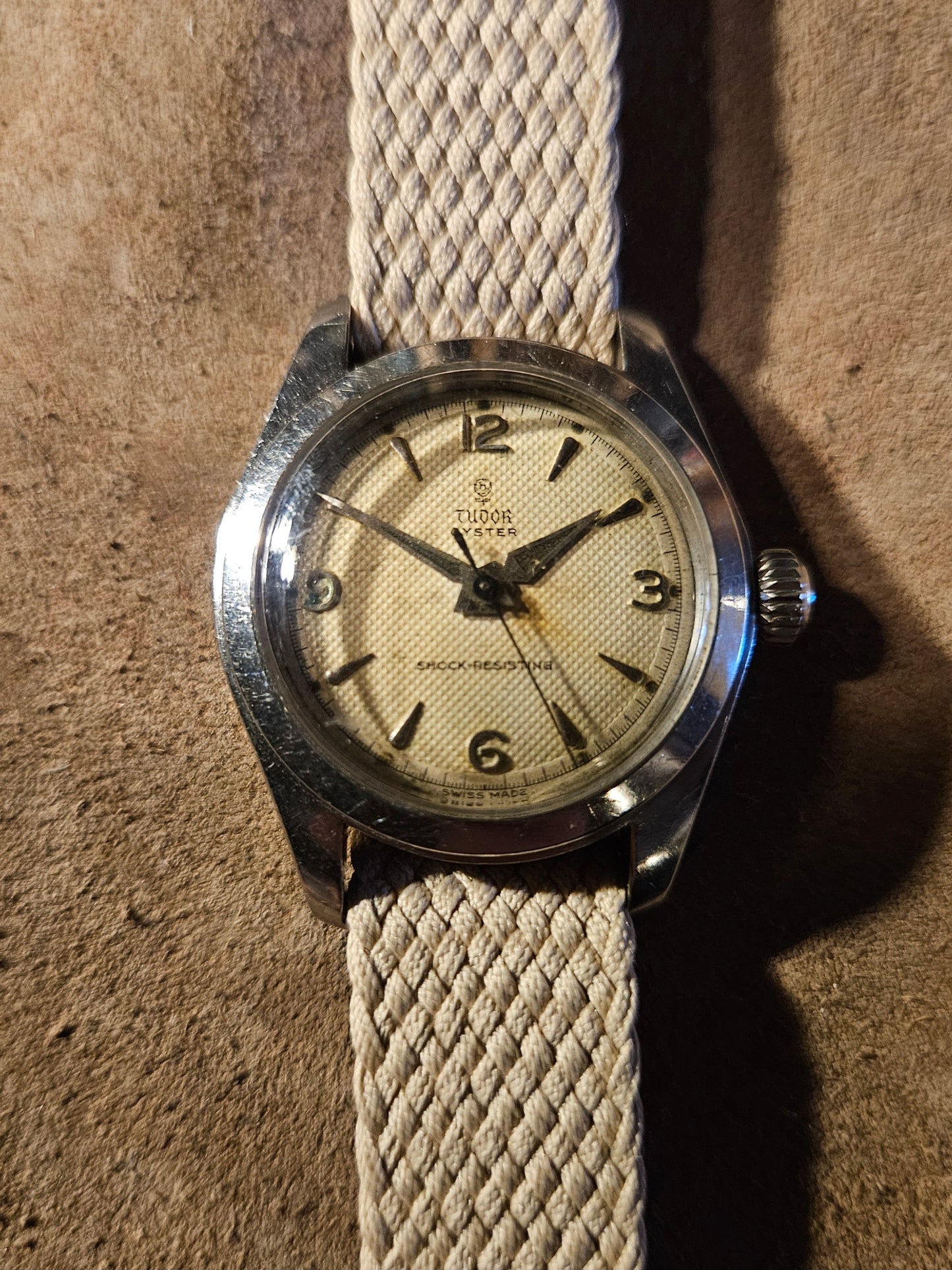 Tudor Oyster case Honey comb dial watch from the 1940s