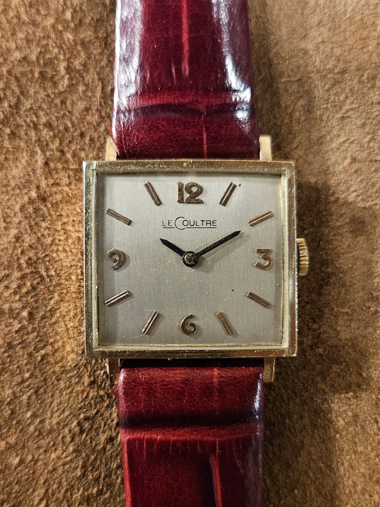 Jaeger Lecoultre 14k Tank style dress watch from the 1960s