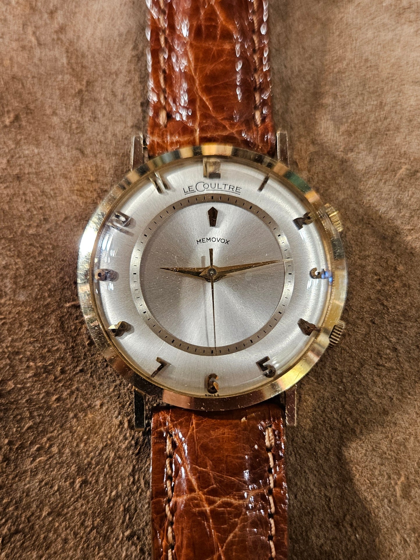 Jaeger Lecoultre Memovox 14k watch from the 1950s.
