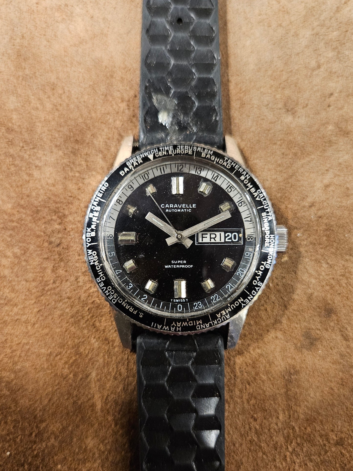 Caravelle World Timer GMT from 1969