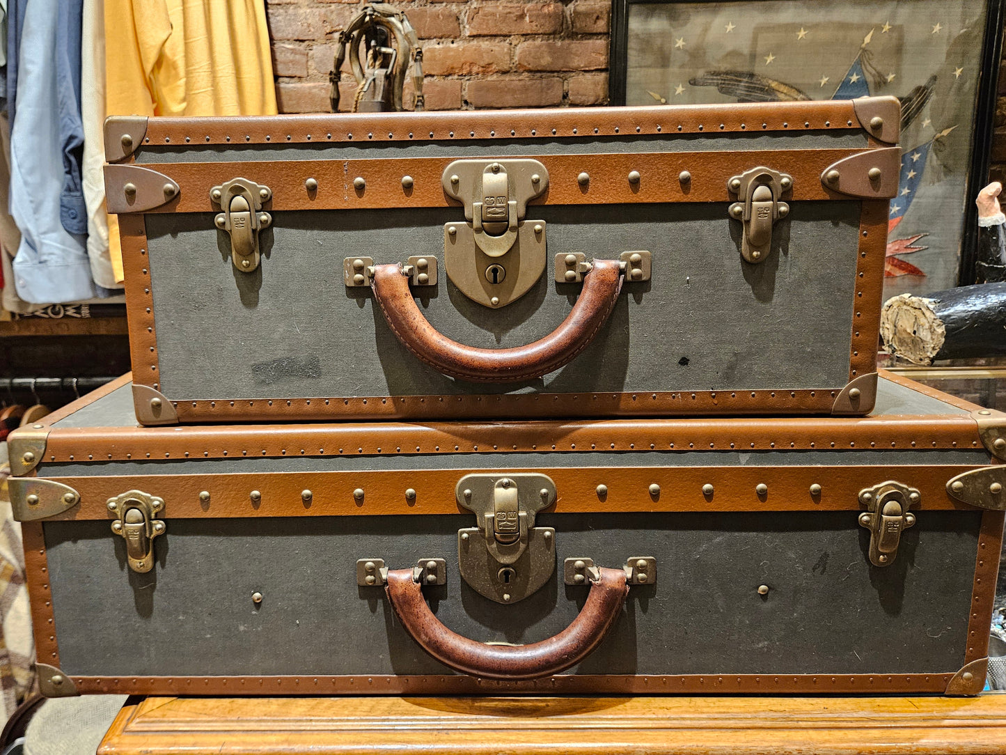 Wathne stacked suit cases