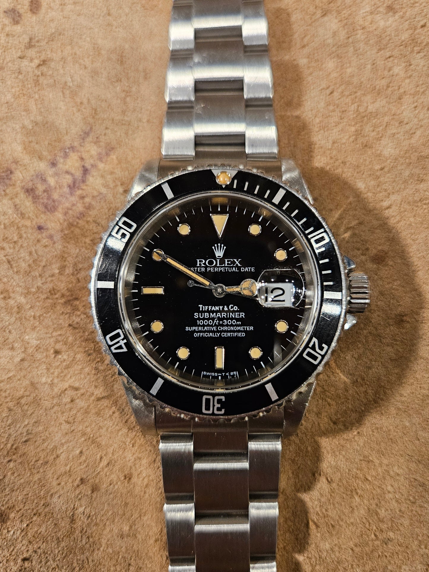 Rolex Submariner 16610 Tiffany dial watch from 1997 in steel