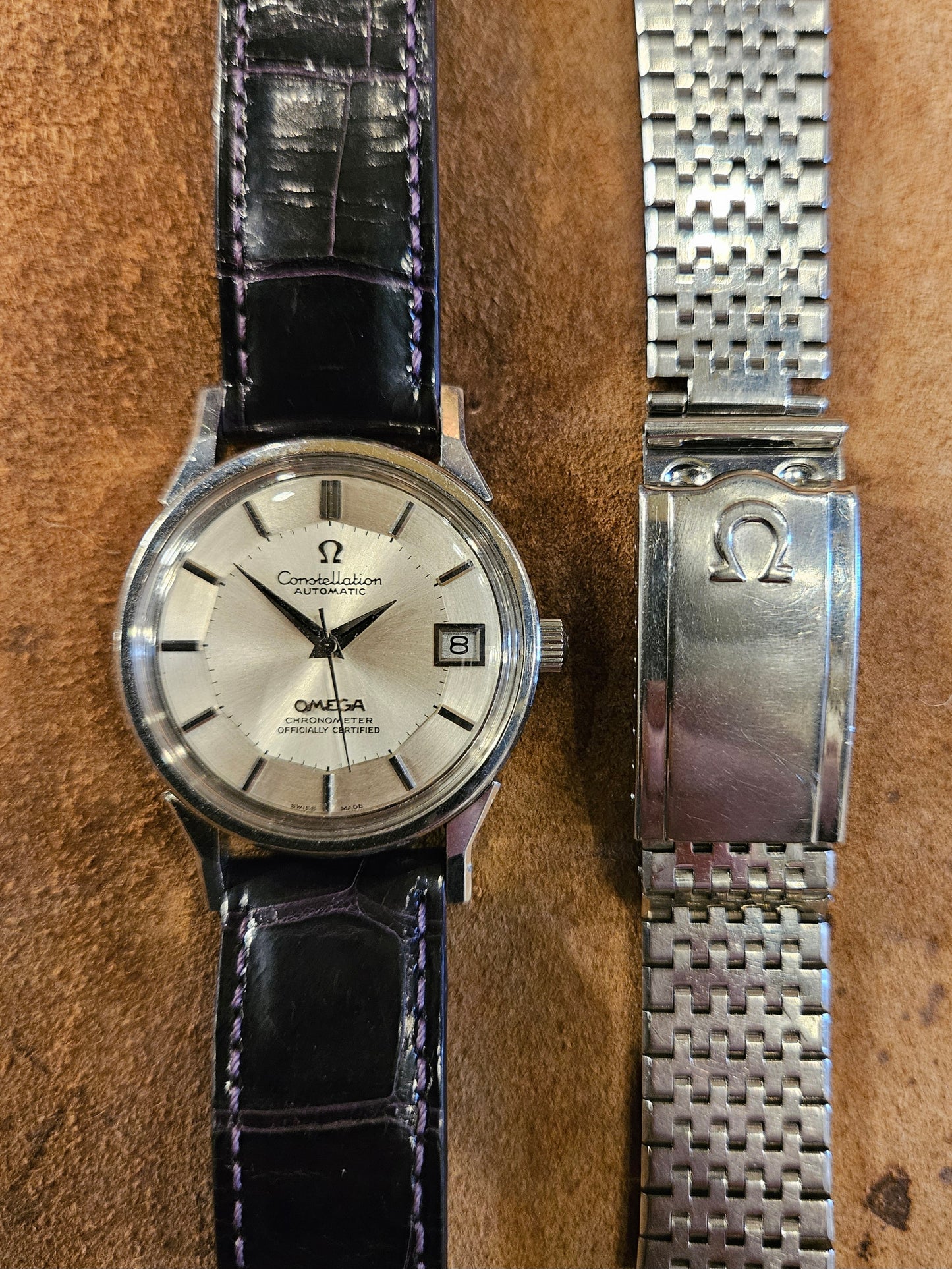 Omega Pie Pan Constellation 168.0065 in Steel from 1975