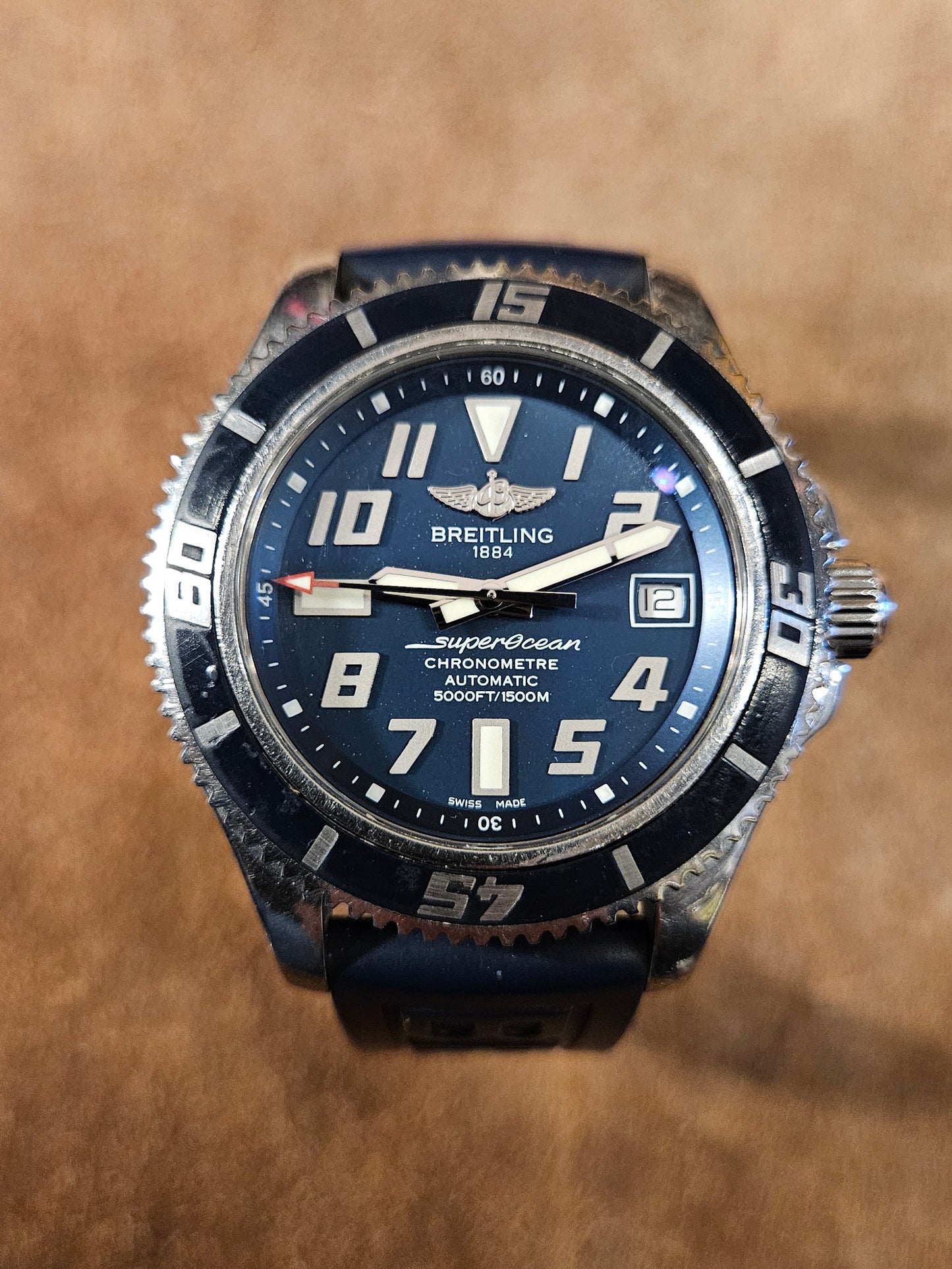 Breitling Super Ocean A17364 stainless steel watch.