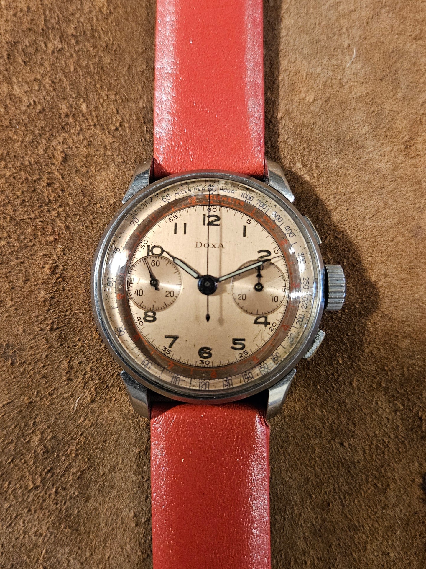 Doxa Chronograph 2 Register watch from the 1950s