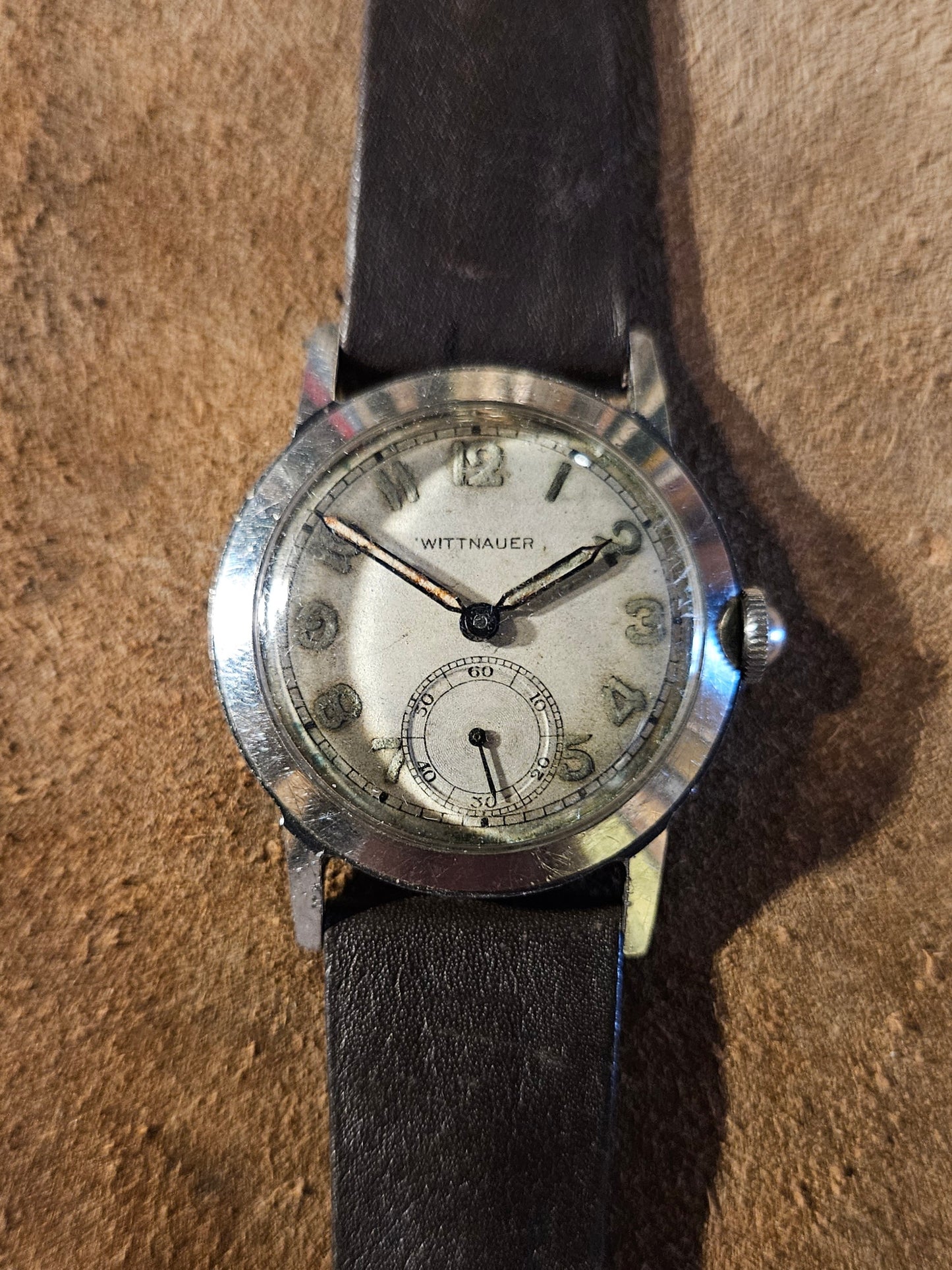 Wittnauer watch from the 1940s in steel.