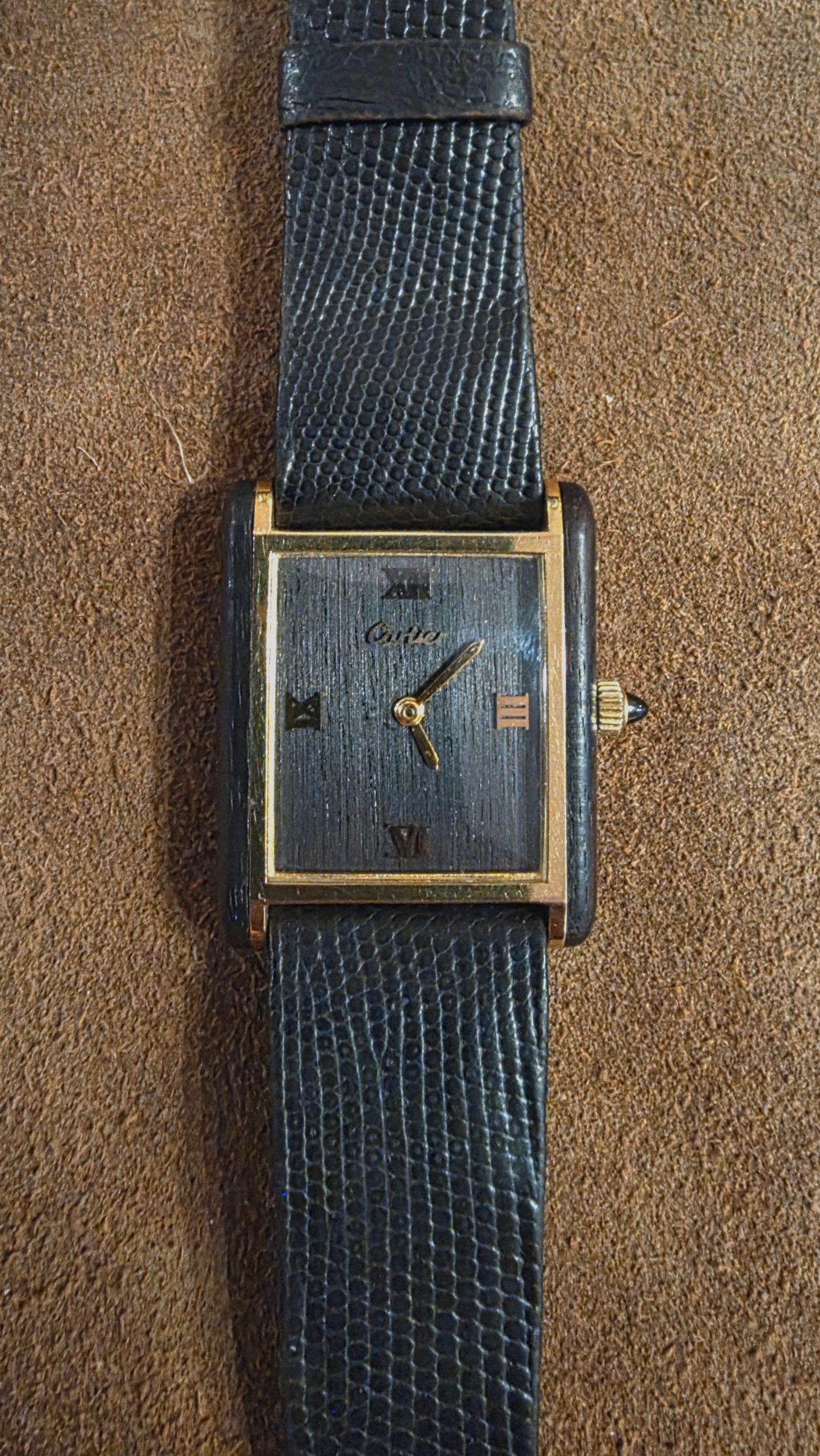 Cartier Palissandre De Rio Tank watch from the 1970s