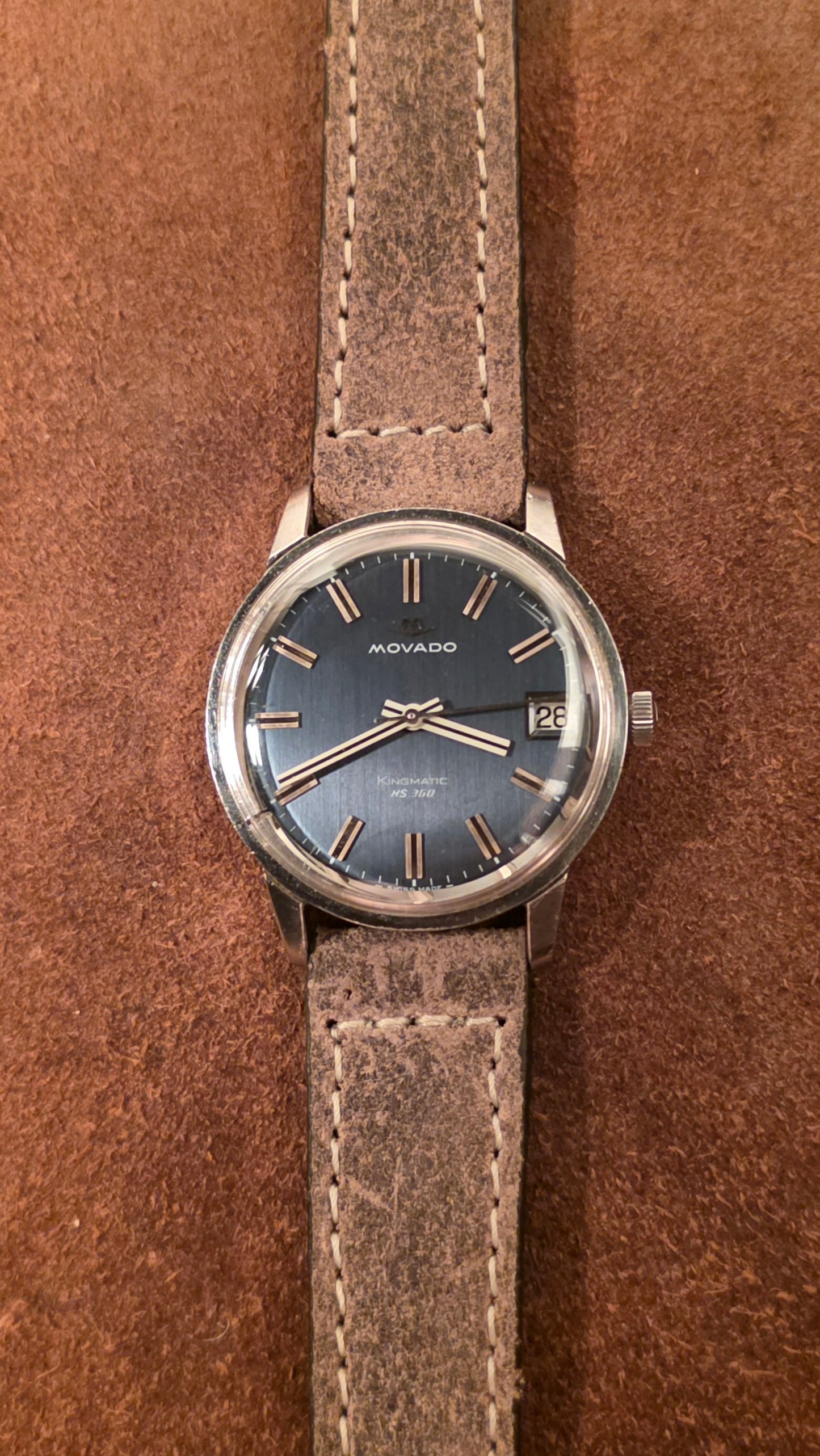 Movado kingmatic HS 360 watch from the 1960s