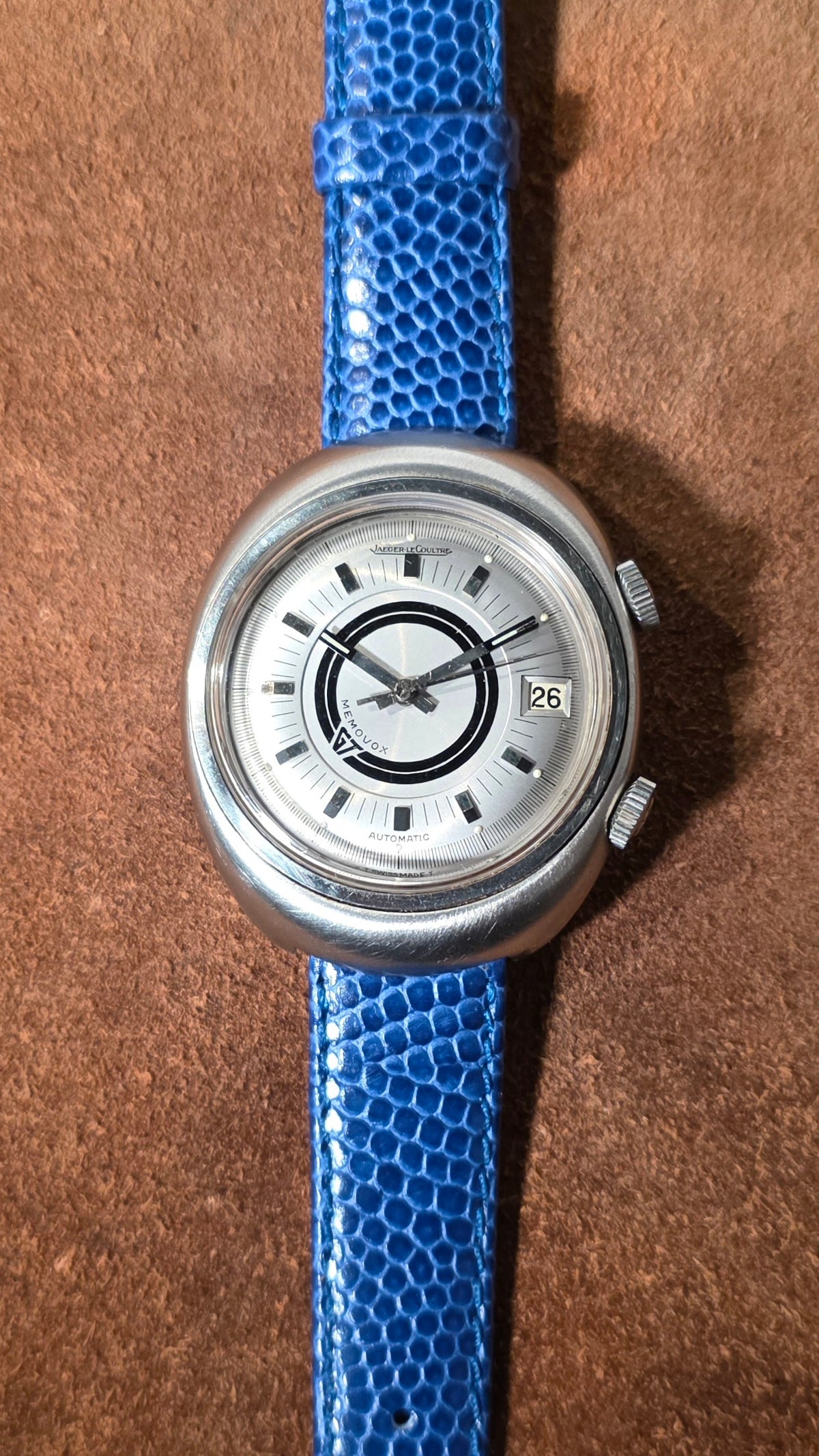 Jaeger Lecoultre Memovox GT watch from the 1960s