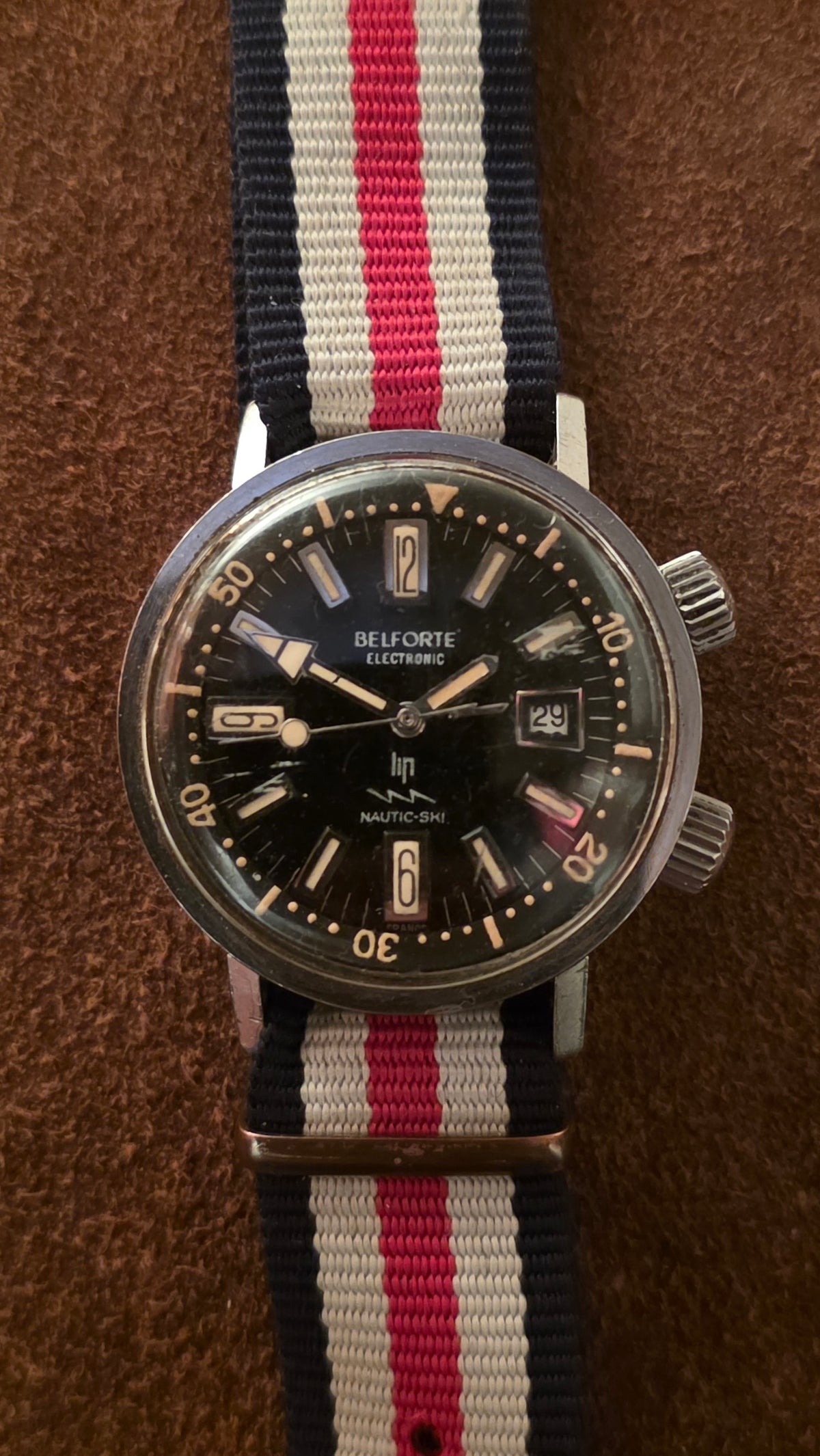 Belforte LIP 42554 Nautic Ski watch from the 1960s