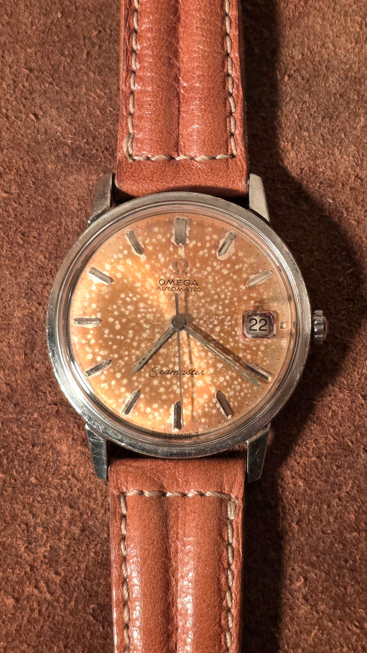Omega Seamaster tropical dial watch from the 1960s