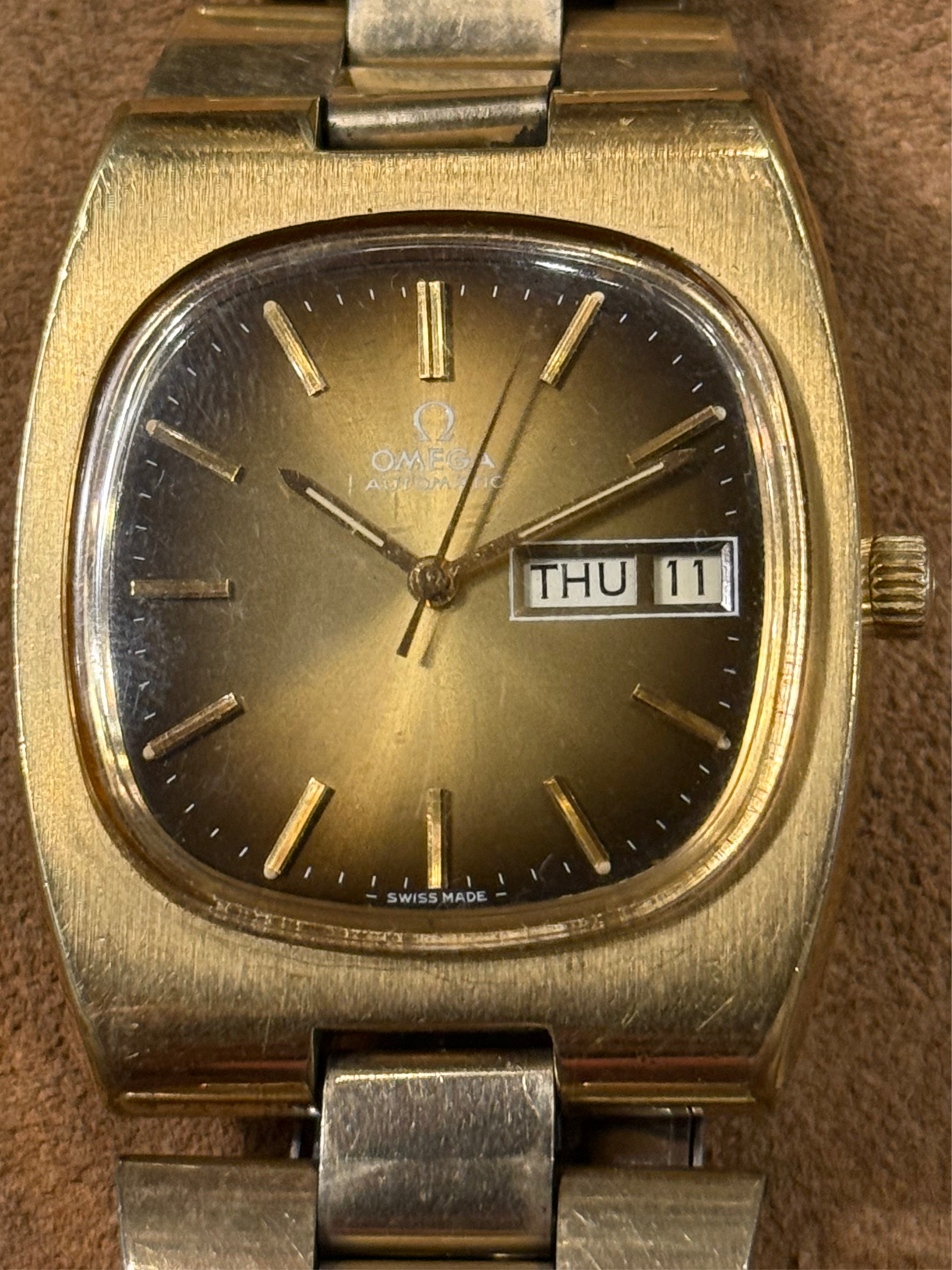 Omega TV dial watch from the 1970s.