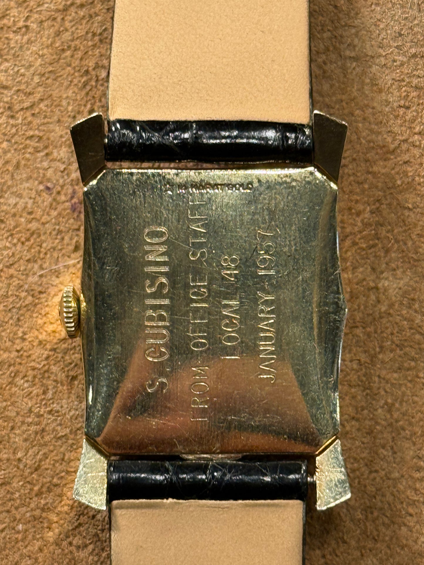 Omega 14k Tank watch from the 1950s.