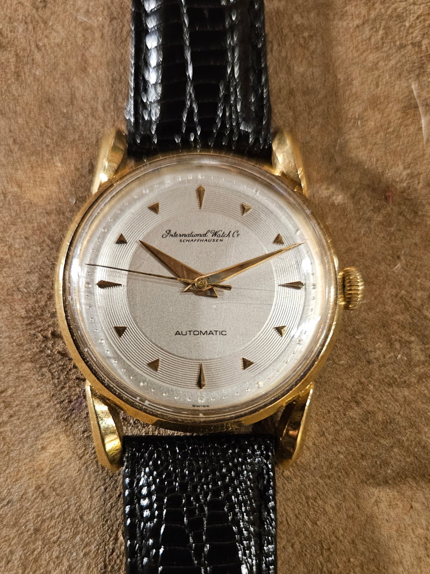 IWC Fancy Lugs 18kt watch from the 1960s.