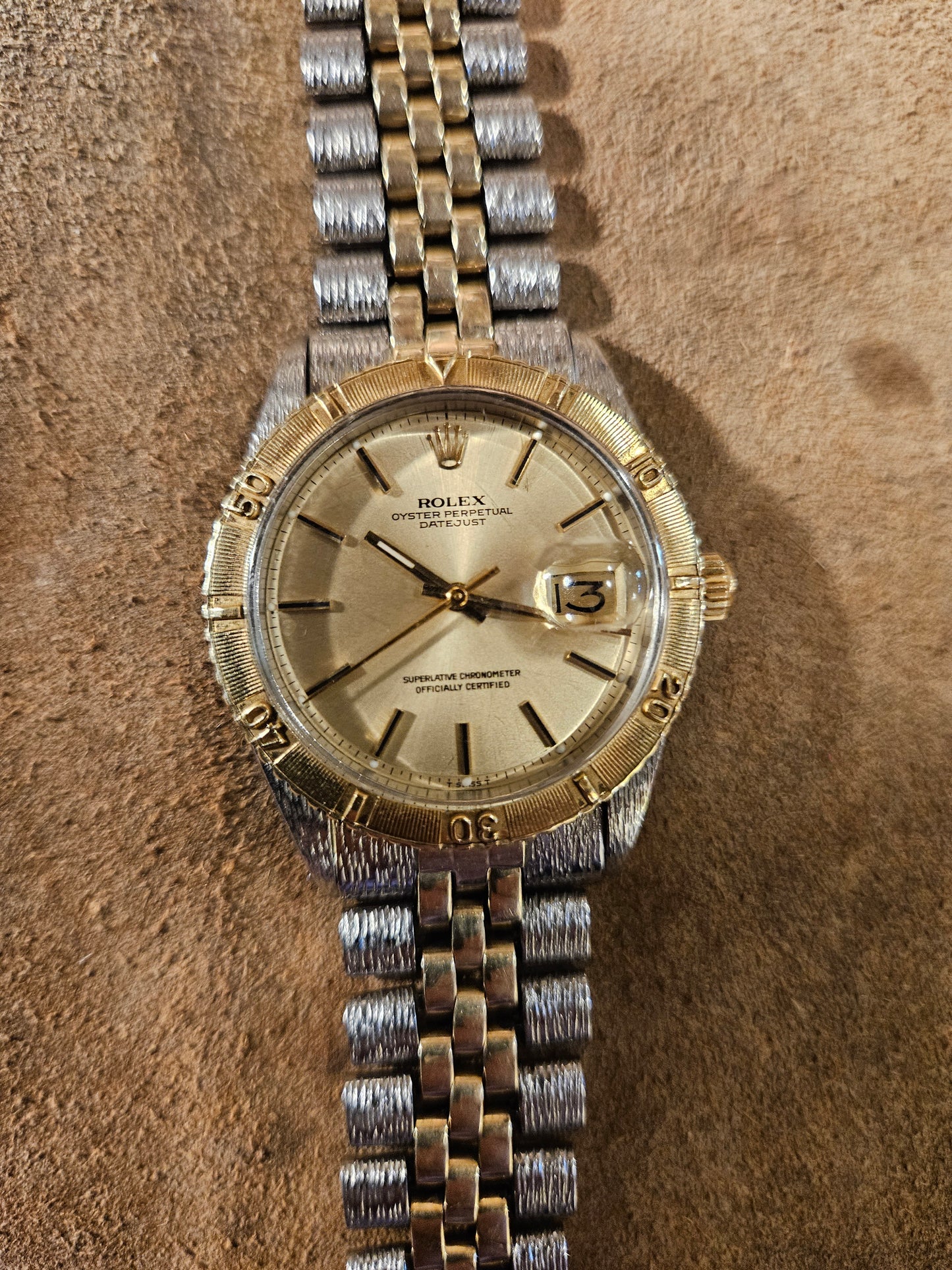 Rolex Turn o graph 1625 from 1973 retailed by John Bull watch