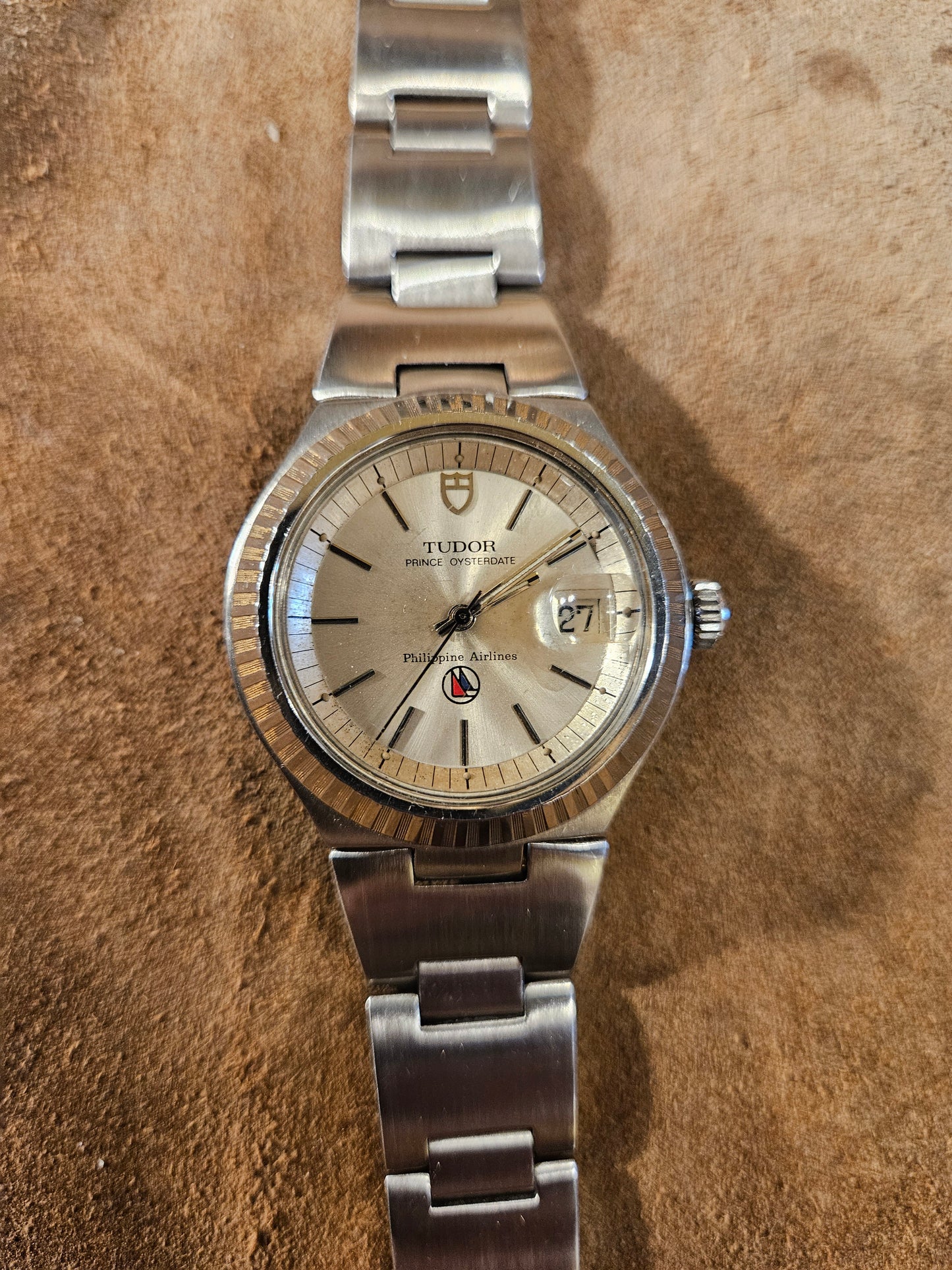 Tudor Prince Oyster Date 9111/OS Philippine Airlines dial watch from 1975