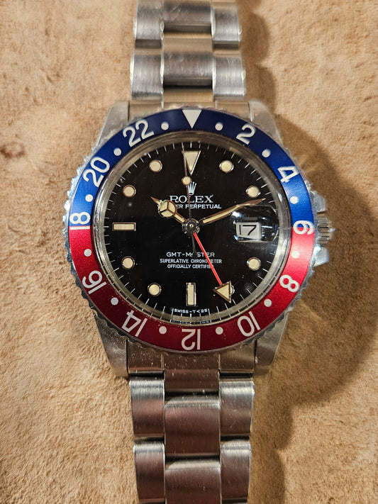 Rolex GMT 16750 Pepsi watch from 1984