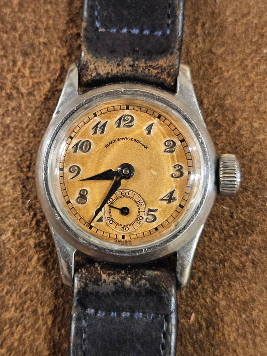 Black Starr & Gorham by Girard Perregaux watch from the 1930s