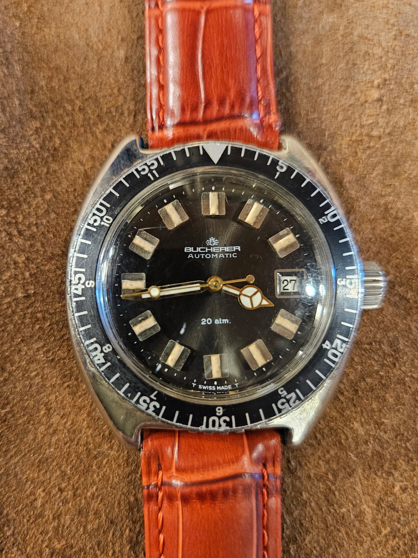 Bucherer Classic Diver 6992 watch from the 1970s