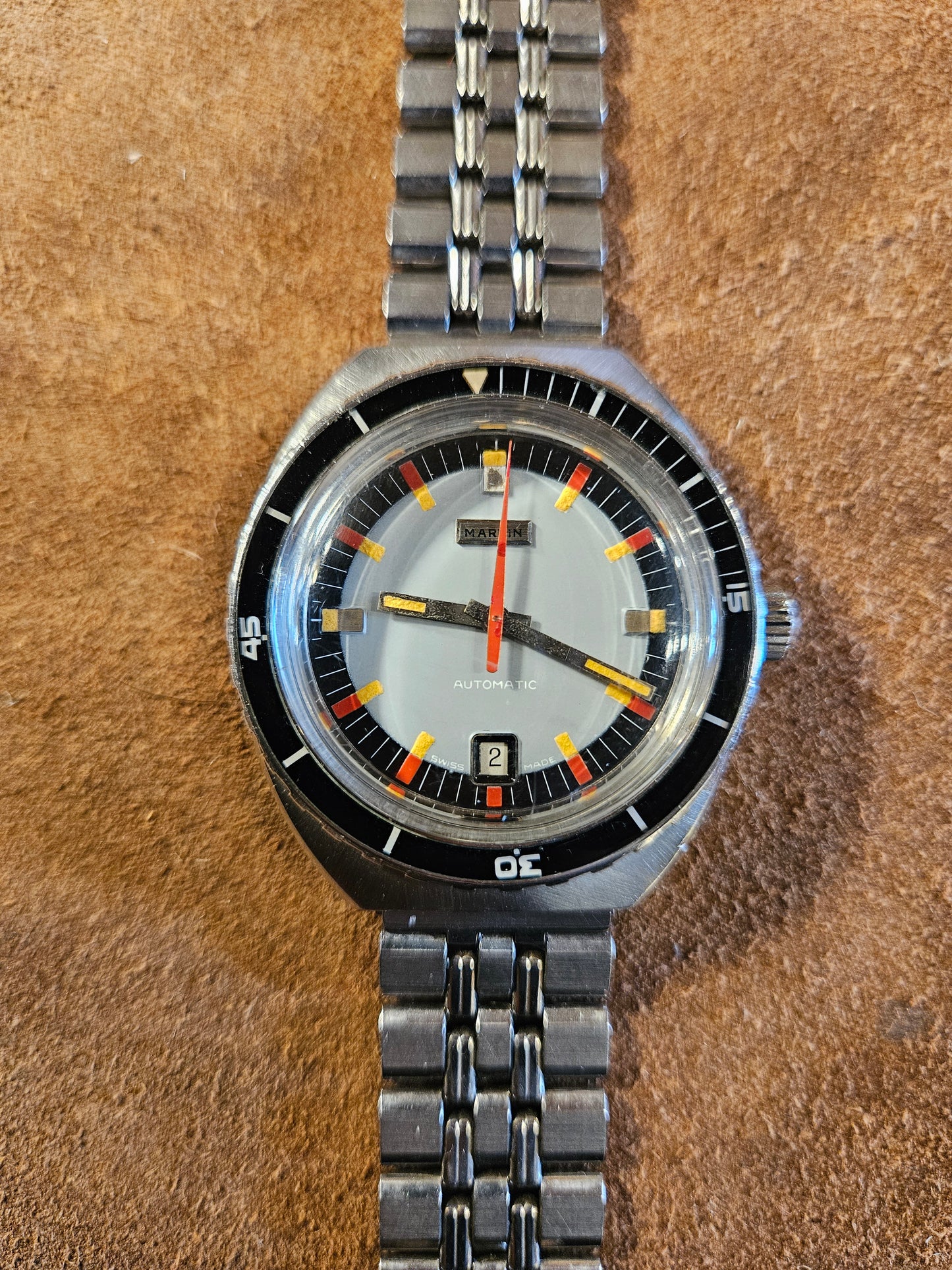 Marvin Divers Exotic dial watch from the 1960s
