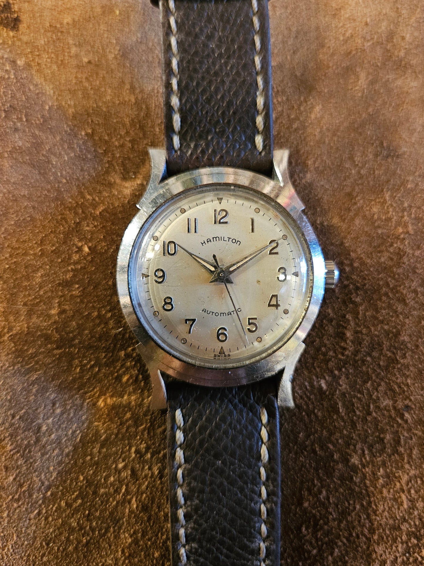 Hamilton Fancy lugs design watch from the 1950s in steel