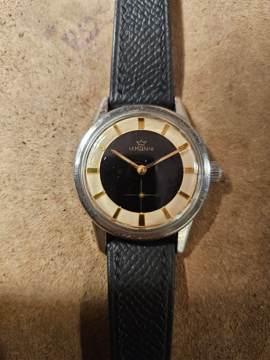 Lemania 941-66 steel watch from the early 1960s