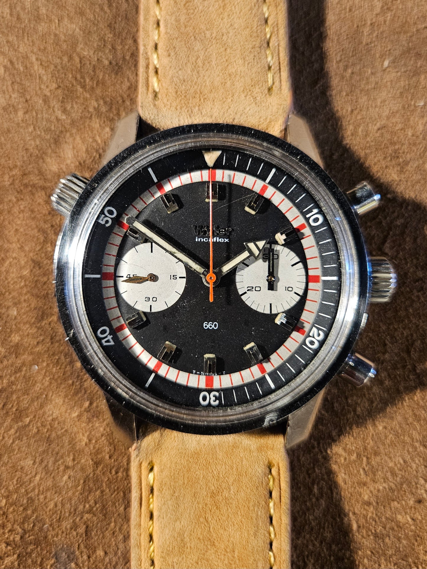 Wyler Lifeguard 1502 Chronograph watch from the 1960s