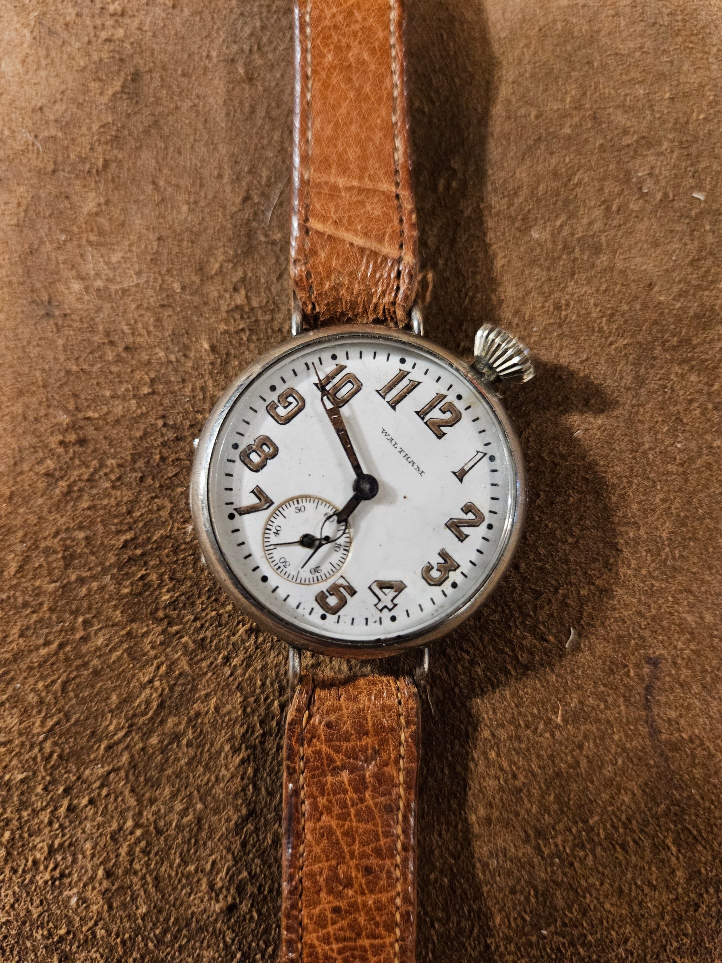 Waltham Early Wristwatch in Silver