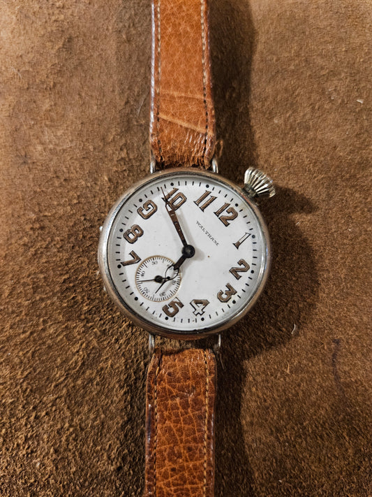 Waltham Early Wristwatch in Silver