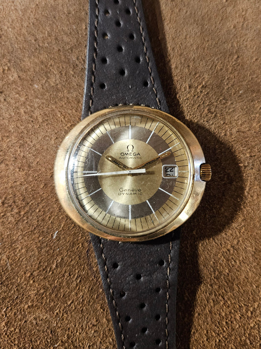 Omega Dynamic Gold Cap watch with date from the 1970s