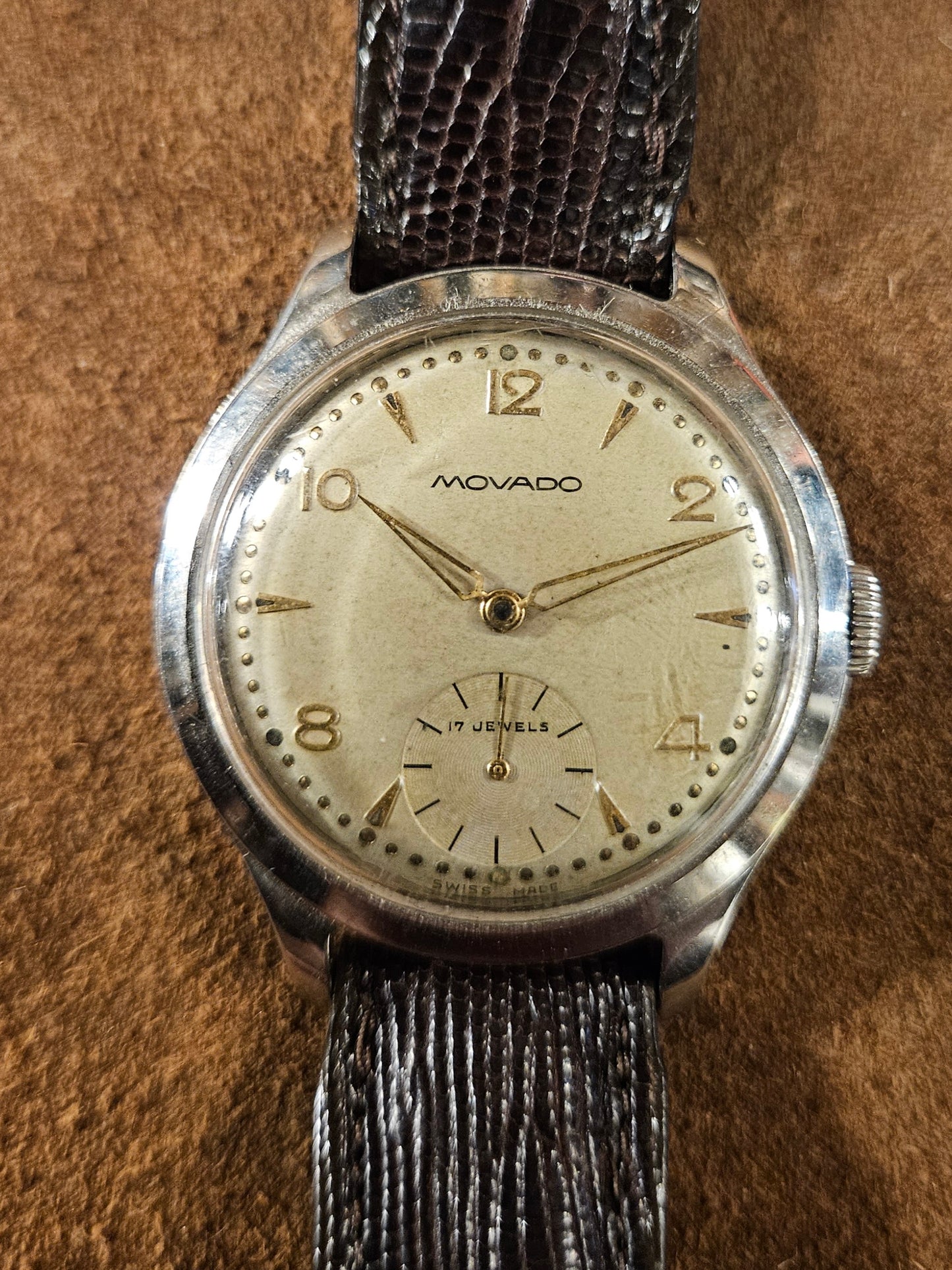 Movado Borgel Case Sport watch from the 1940s in steel