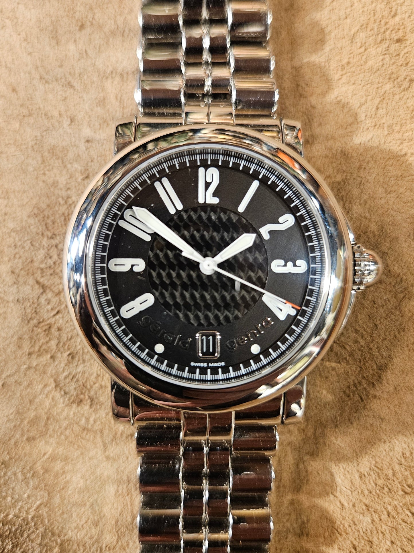 Gerald Genta Arena Sport SSPL10 steel watch