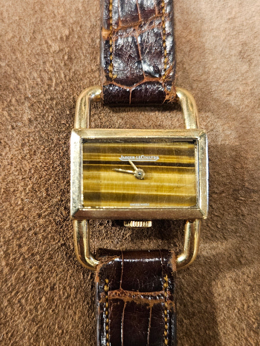 Jaeger Lecoultre Etrier Tiger eye dial watch from the 1960s