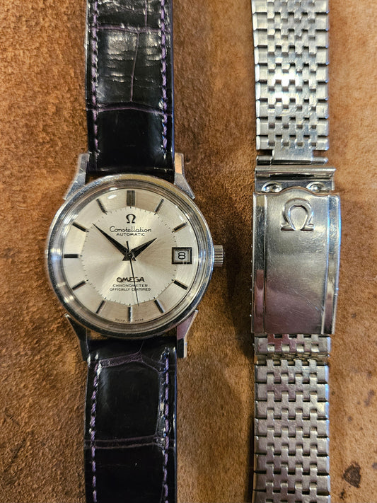 Omega Pie Pan Constellation 168.0065 in Steel from 1975