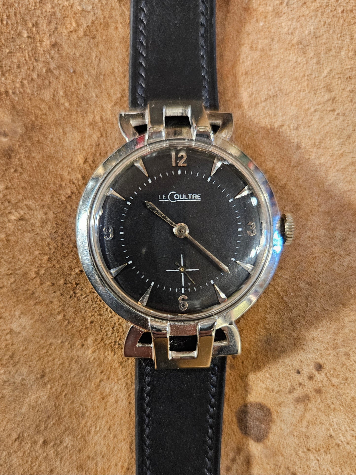 Lecoultre Fancy Lugs watch from the 1950s