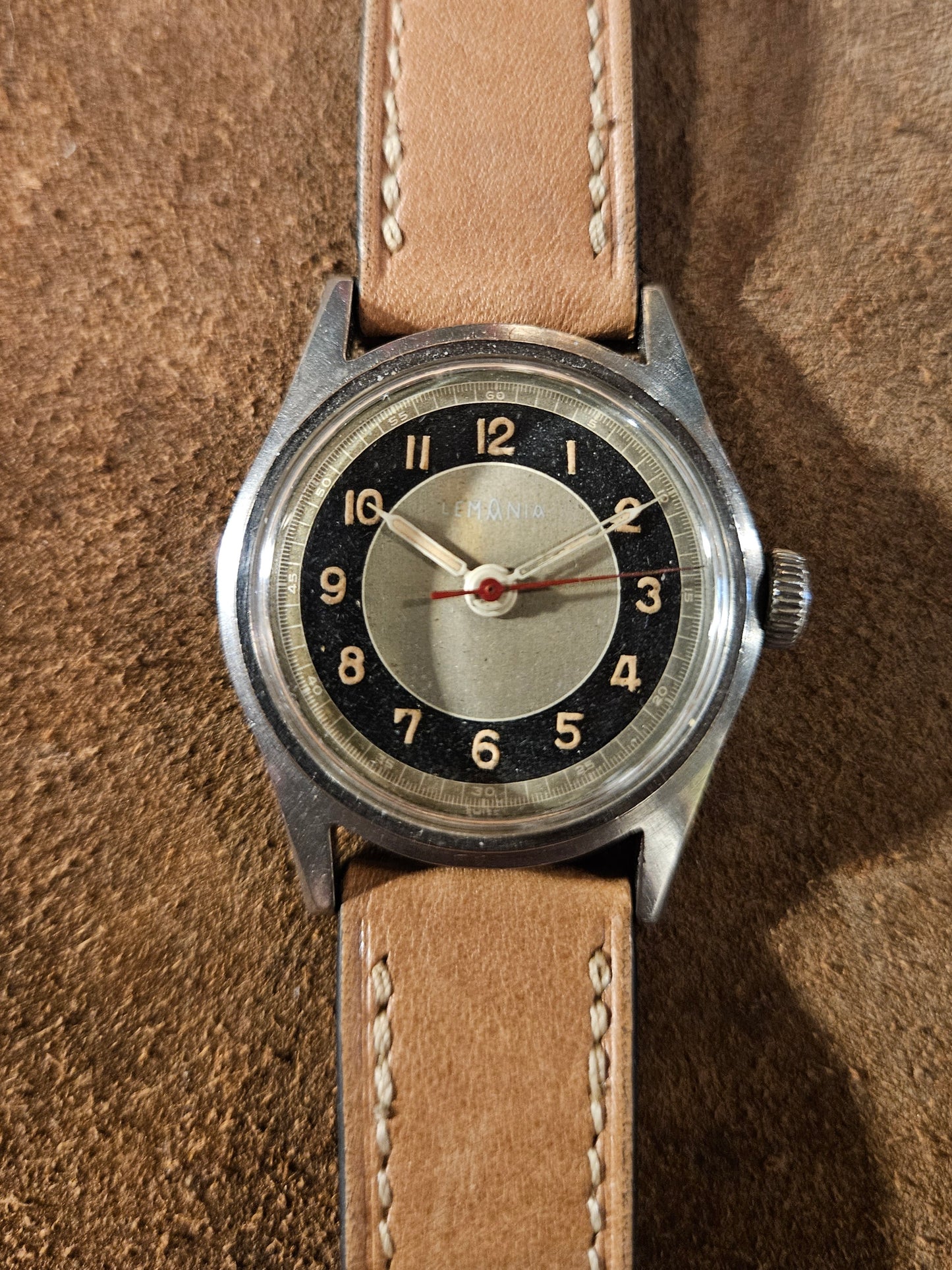 Lemania Steel watch from the 1950s