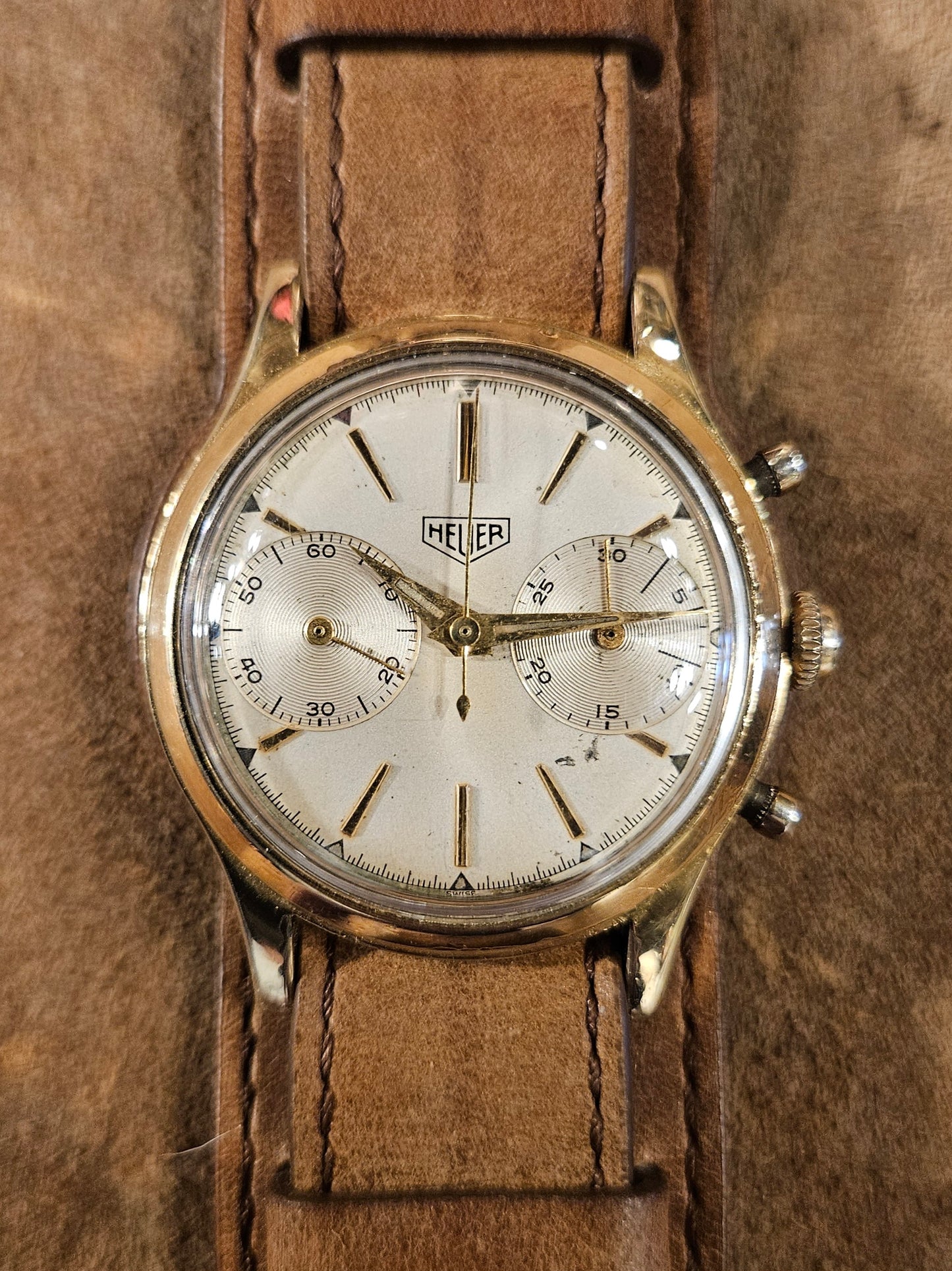 Heuer 3645 Pre Carrera Big Eyes Chronograph watch from the 1960s