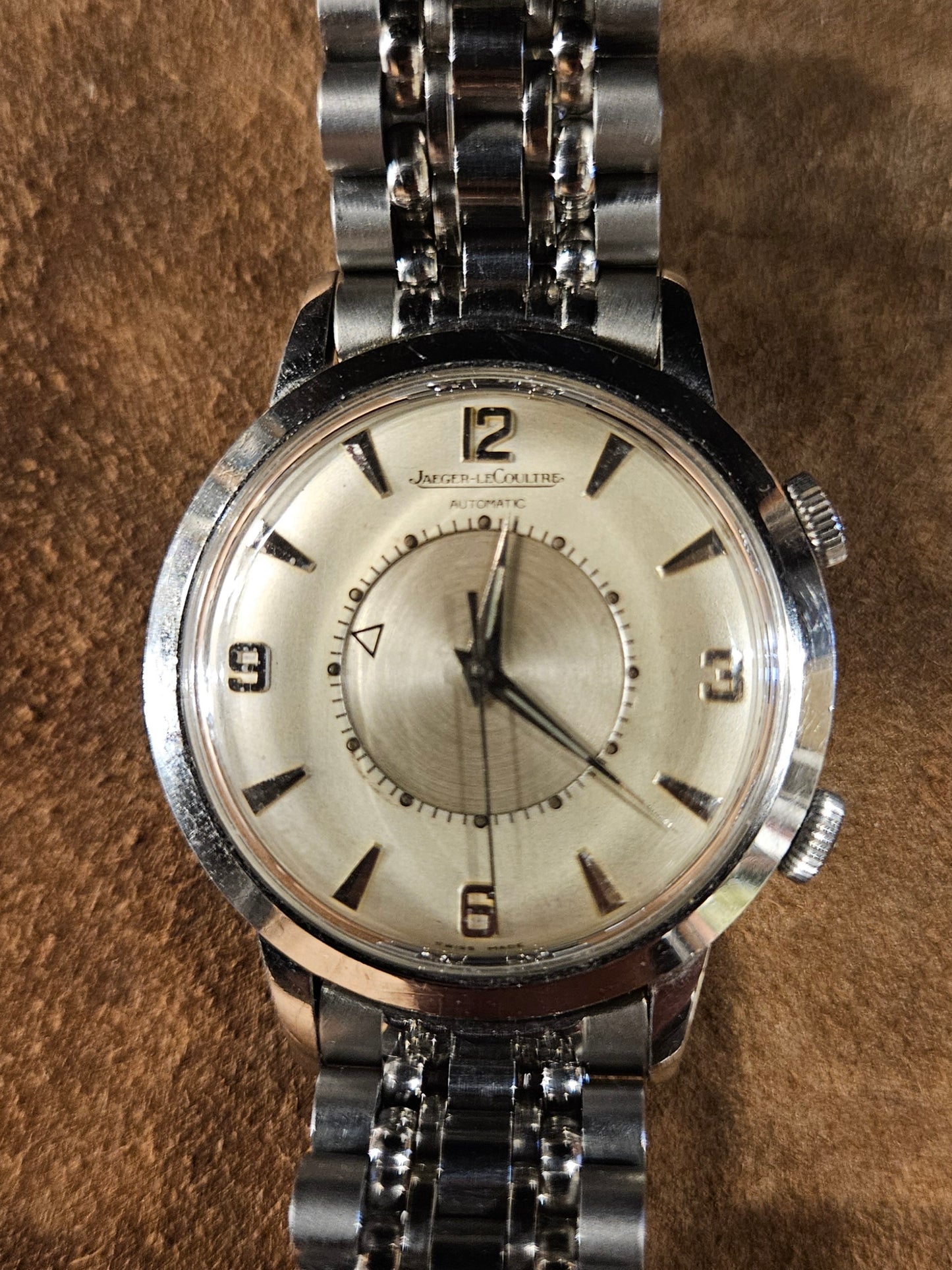 Jaeger Lecoultre Memovox steel watch from the 1960s