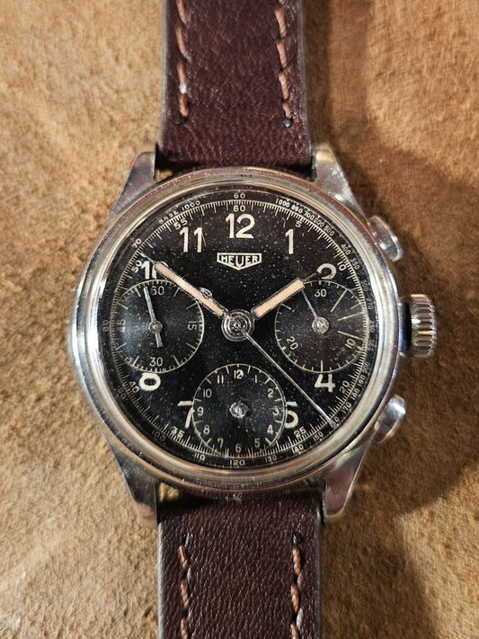 Heuer Pre Carrera 345 Chronograph watch from the 1930s