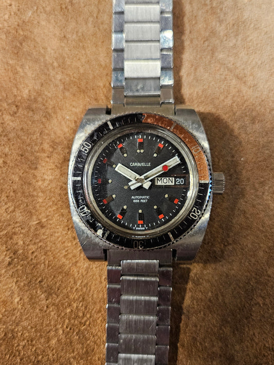 Caravelle Devil Diver 666 watch from the 1970s