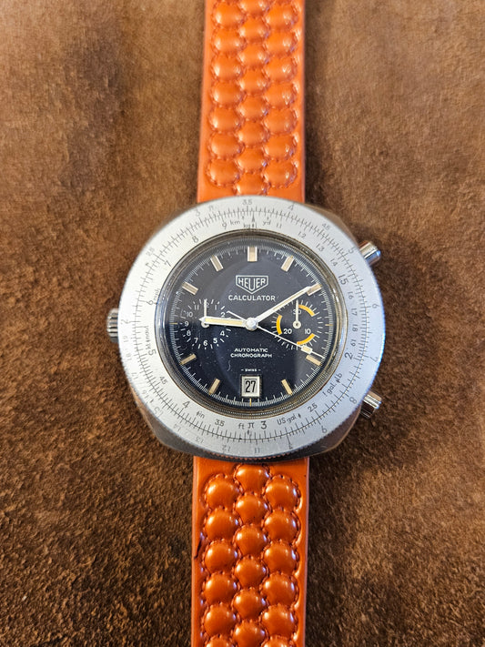 Heuer Calculator 110.633 watch from the 1970s.