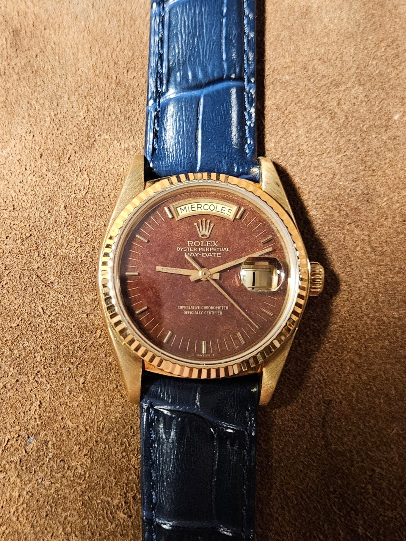 Rolex Day date 18038 Wood dial watch from 1981