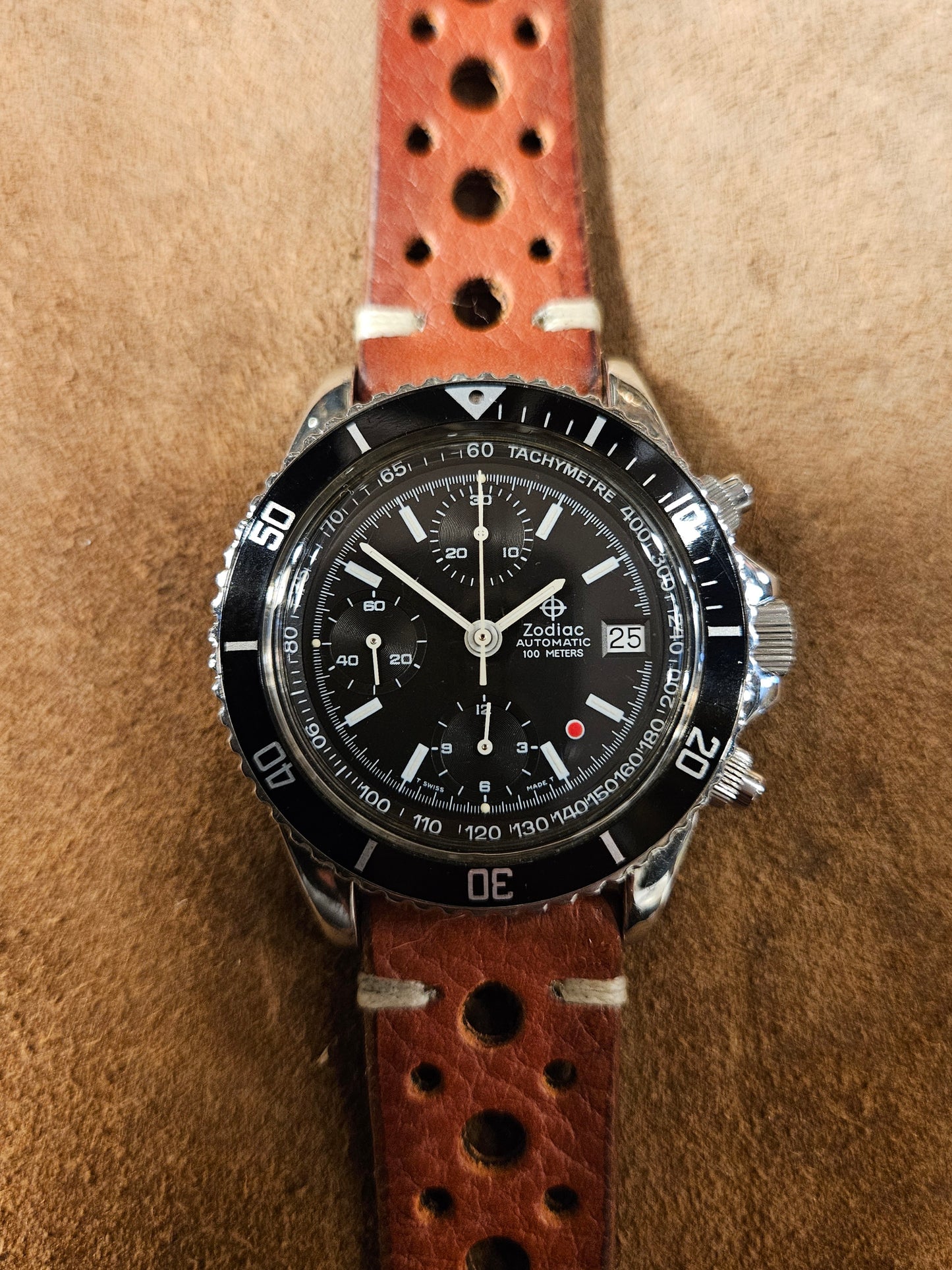 Zodiac Red dot Chronograph from the 1980s