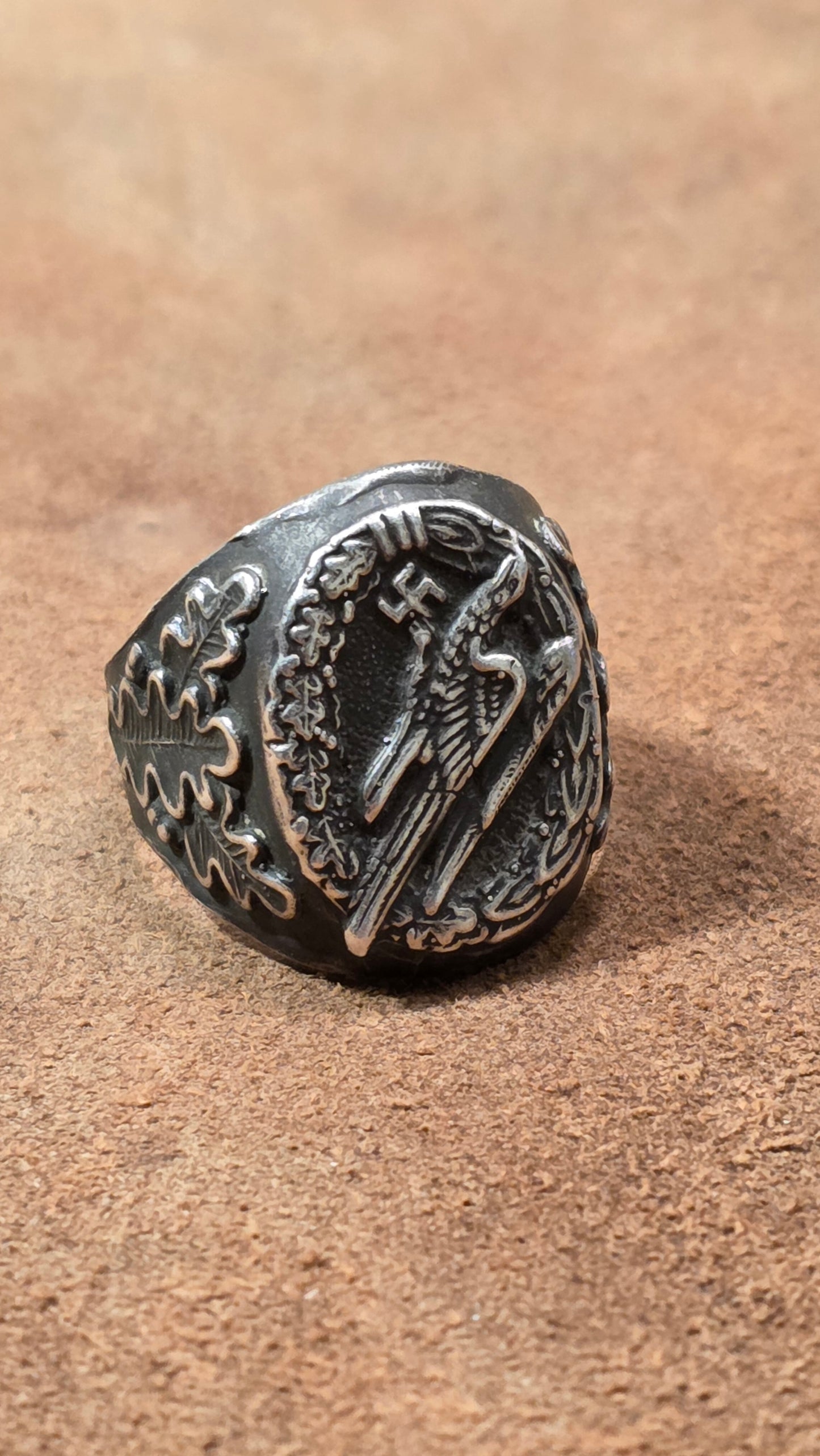 German Paratropper SIlver ring from WW2