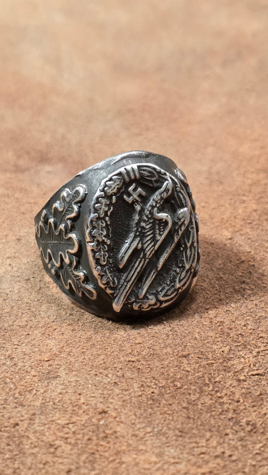 German Paratropper SIlver ring from WW2