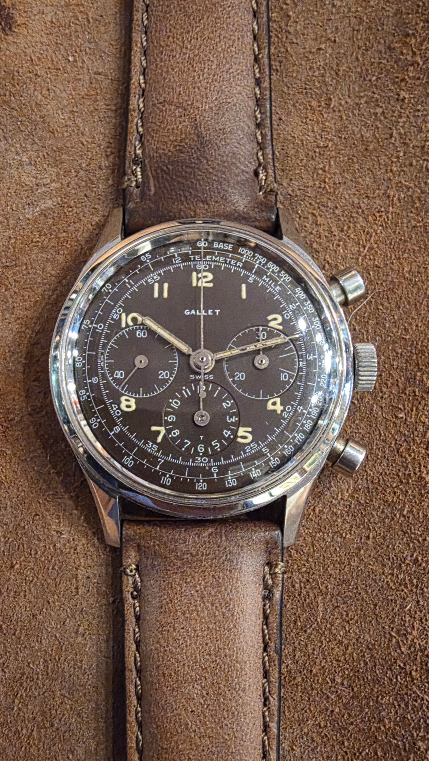 Gallet Multichron 12 Jim Clark watch from the 1960s