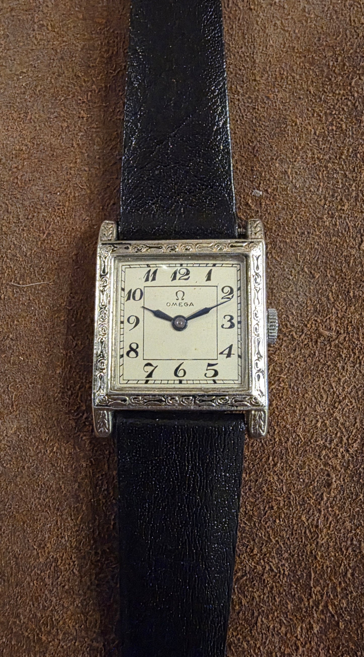 Omega Art Deco watch from in stainless steel
