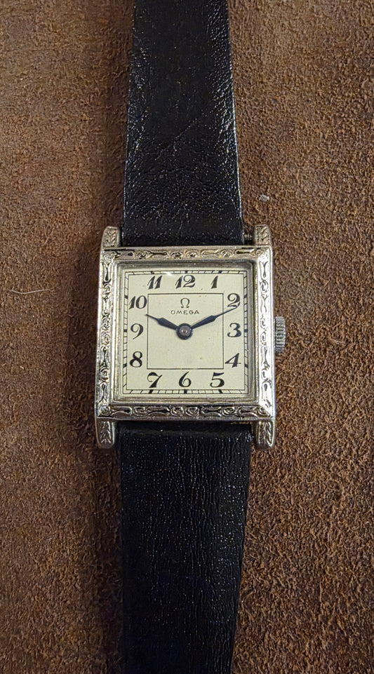 Omega Art Deco watch from in stainless steel